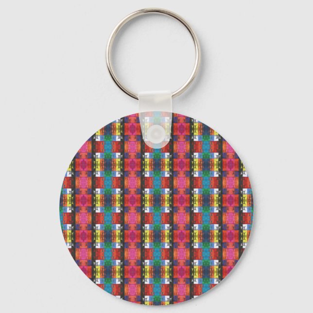 Pop art no.1 by Yeshaya Dank - unity & harmony Keychain (Front)
