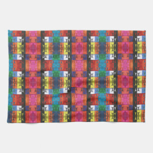 Pop art no.1 by Yeshaya Dank - unity & harmony Kitchen Towel