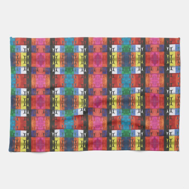 Pop art no.1 by Yeshaya Dank - unity & harmony Kitchen Towel (Horizontal)