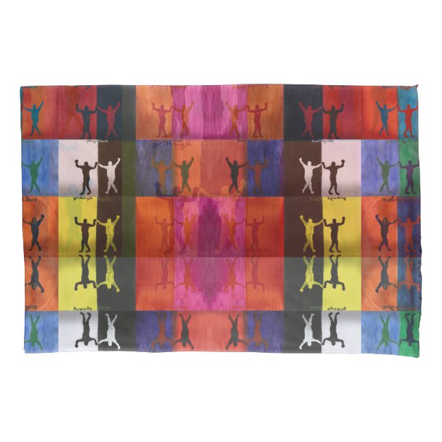 Pop art no.1 by Yeshaya Dank - unity & harmony Pillowcase (Front)