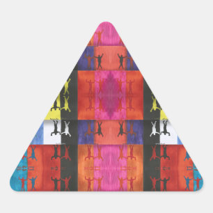 Pop art no.1 by Yeshaya Dank - unity & harmony Triangle Sticker