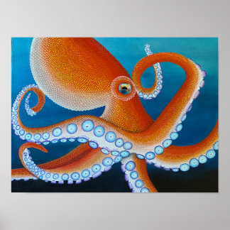 Pop Art Octopus Fine Art Print Value Poster Paper 