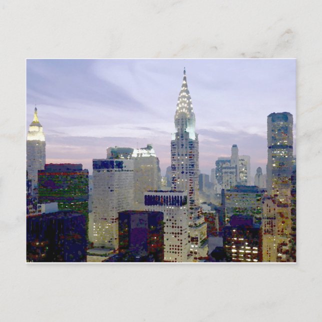 Pop Art Oil Paint Effect New York Postcard (Front)