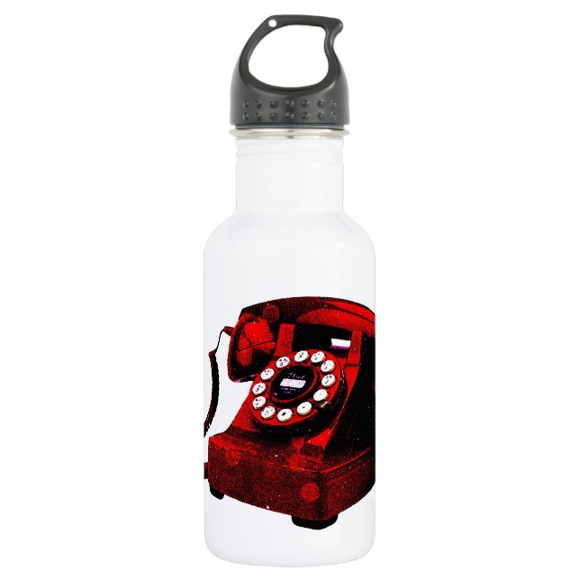 Pop Art Old Desk Telephone Box 532 Ml Water Bottle (Front)