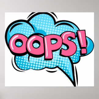 pop art oops poster