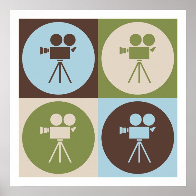 Pop Art Operating a Camera Poster (Front)