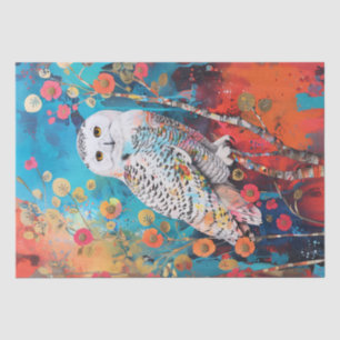 Pop Art Owl Decoupage Tissue Paper