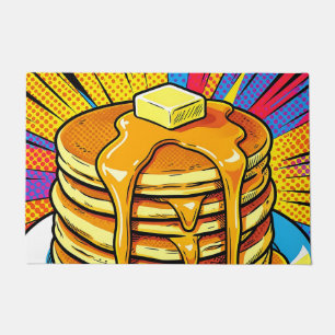 Pop Art Pancake Stack Syrup Doormat