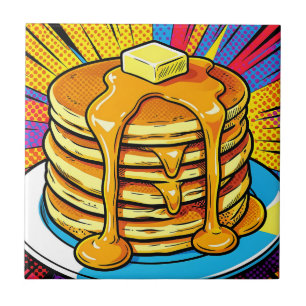 Pop Art Pancake Stack Syrup Tile