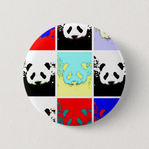 Pop Art Panda 2 Inch Round Button