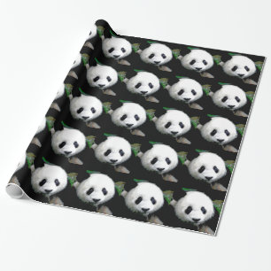 Pop Art Panda Christmas Wrapping Paper