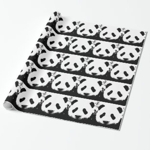 Pop Art Panda Christmas Wrapping Paper