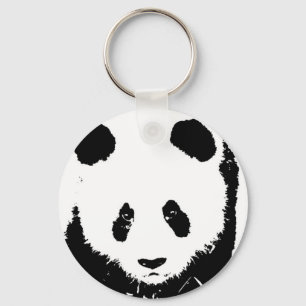 Pop Art Panda Key Chains