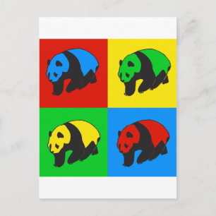 Pop Art Panda Postcard