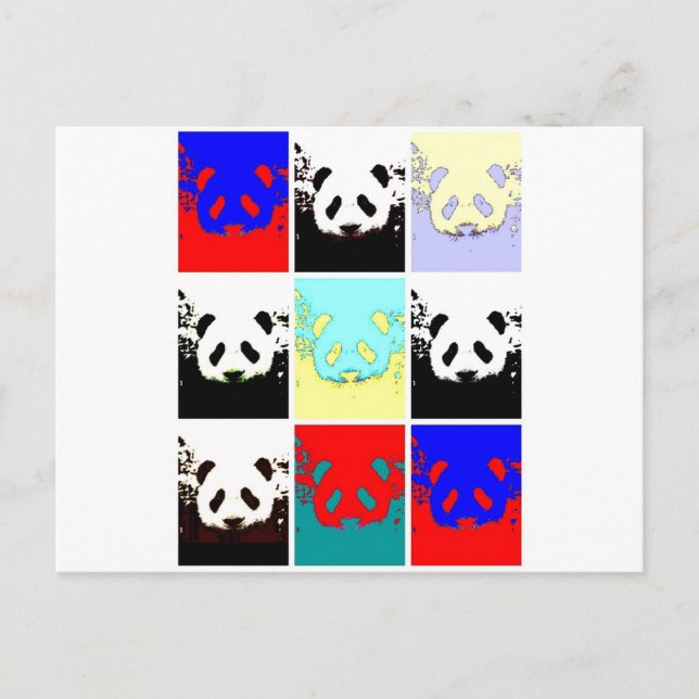 Pop Art Panda Postcard (Front)