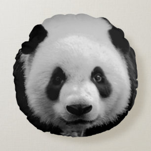Pop Art Panda Round Pillow