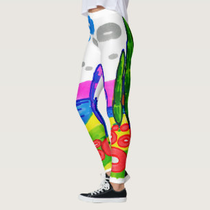 Pop Art Paradise – Bold Graphic Landscape Leggings