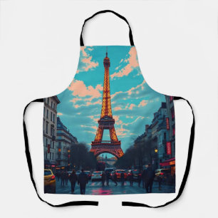 Pop Art Paris – Vibrant Retro Cityscape Apron