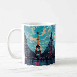 Pop Art Paris – Vibrant Retro Cityscape  Coffee Mug
