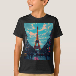 Pop Art Paris – Vibrant Retro Cityscape T-Shirt