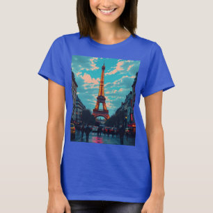 Pop Art Paris – Vibrant Retro Cityscape T-Shirt