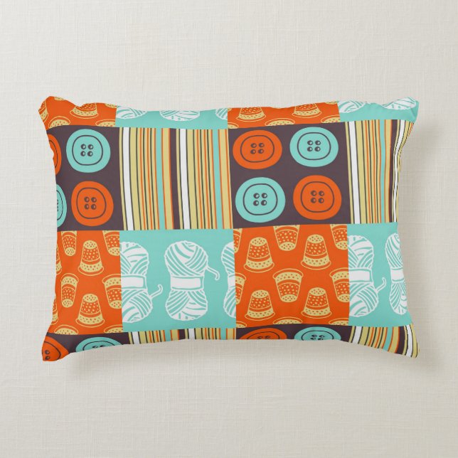 Pop-art pattern - sewing decorative pillow (Front)