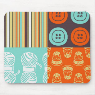 Pop-art pattern - sewing mouse pad