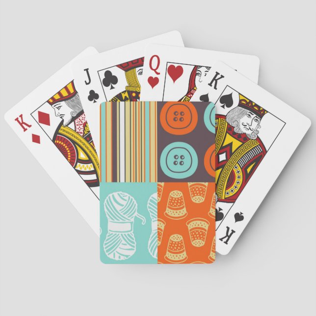 Pop-art pattern - sewing playing cards (Back)