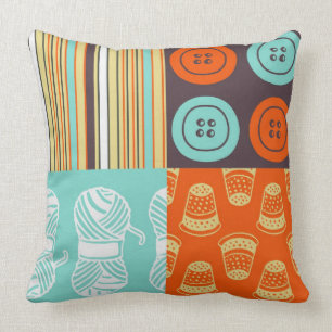 Pop-art pattern - sewing throw pillow