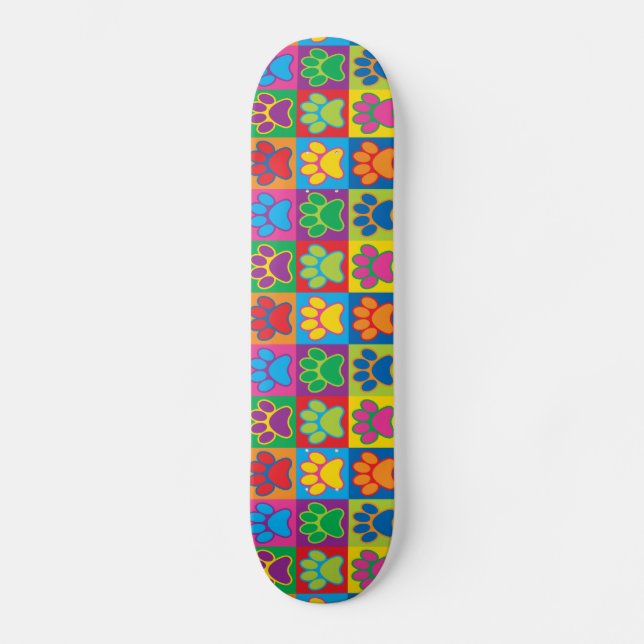 Pop Art Paws Skateboard (Front)