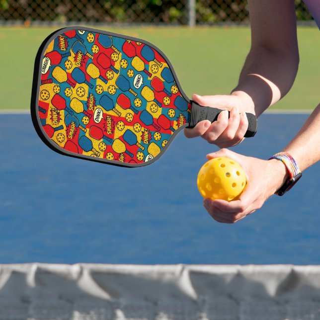 Pop Art Pickleball – Retro Comic-Style Design Paddle (Insitu)