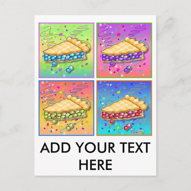 Pop Art Pie Postcard (Front)