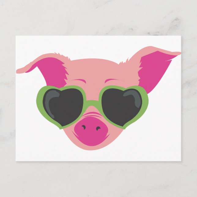 Pop art Piggy Postcard (Front)