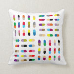 Pop-art pills on a pillow<br><div class="desc">This pop-art pills design is a fun way to bring colour to  home decor. Use in the kids room or living room on the sofa.</div>