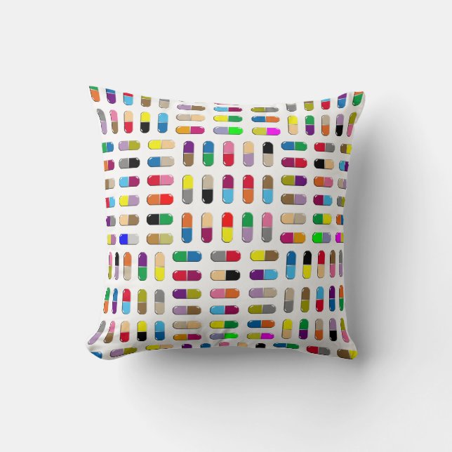 Pop-art pills on a pillow (Front)