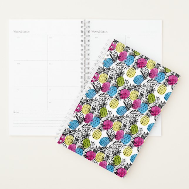 Pop Art Pineapples And Palm Leaves Planner (Display)