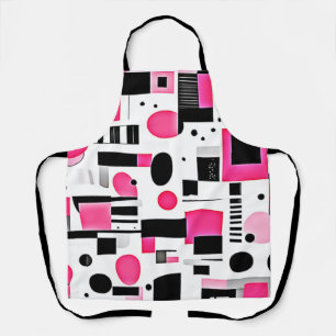 Pop Art Pink Geometry Design Apron