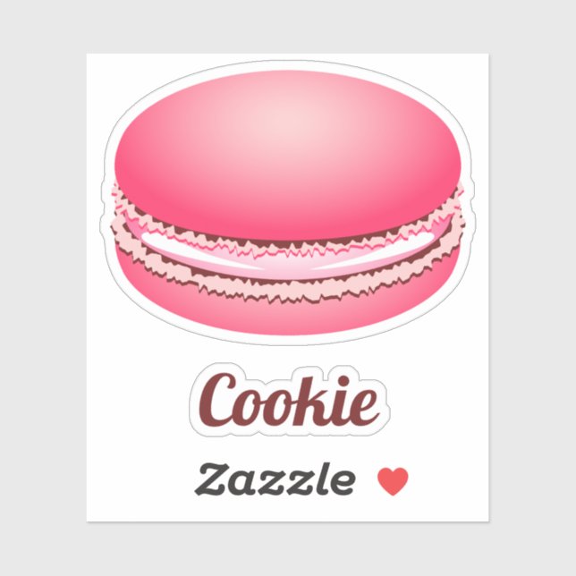 Pop Art Pink Macaron Cookie (Sheet)