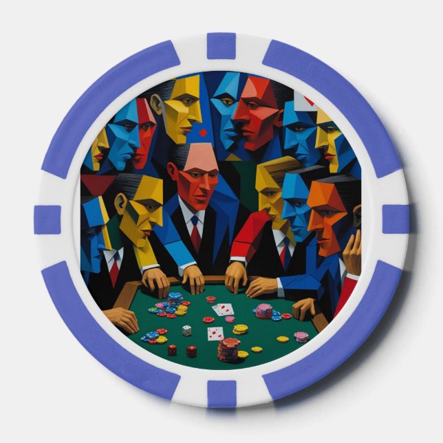 Pop Art Poker Night Casino Chip (Front)