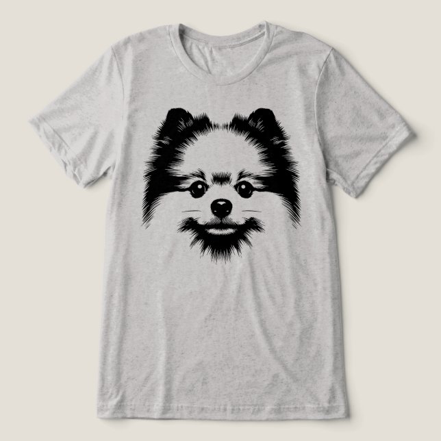 Pop Art Pomeranian For Pomeranian Dog Lovers Tri-Blend Shirt (Design Front)