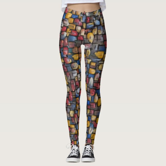 Pop Art Popcorn Leggings (Front)