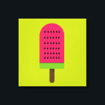 Pop Art popsicle fruity watermelon Canvas Print<br><div class="desc">A cute pop art colourful bright illustration of a watermelon popsicle ice-block in pink and lime green. Happy and fruity !</div>