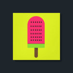 Pop Art popsicle fruity watermelon Canvas Print<br><div class="desc">A cute pop art colourful bright illustration of a watermelon popsicle ice-block in pink and lime green. Happy and fruity !</div>