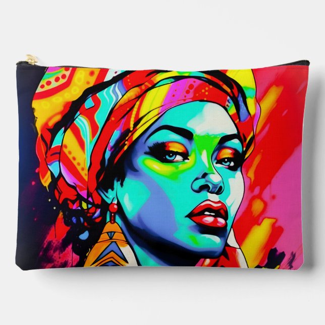 Pop Art Portrait  Accessory Pouch (Front)