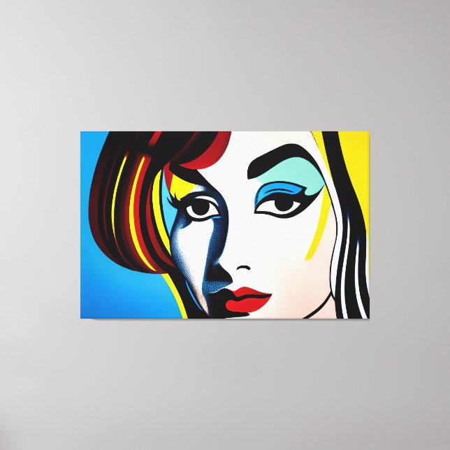 Pop Art Portrait Canvas Print (Front)