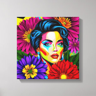 Pop art portrait  canvas print