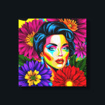 Pop art portrait  canvas print<br><div class="desc">Bright,  vibrant,  pop art portrait</div>