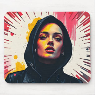Pop Art Portrait Mouse Pad