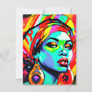 Pop Art Portrait Postcard