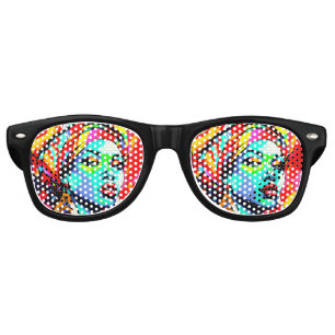 Pop Art Portrait Retro Sunglasses